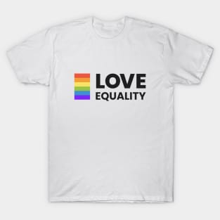 Love Equality Pride Rainbow Graphic T-Shirt